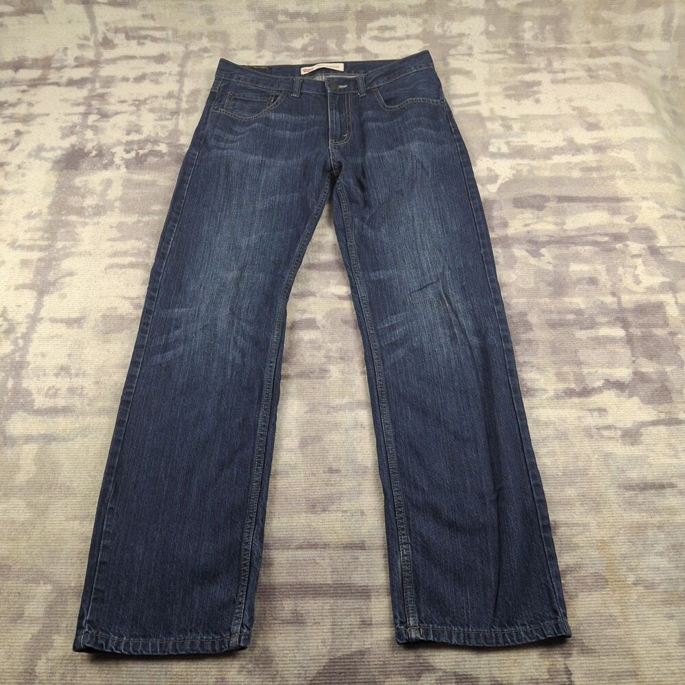 Levis 505 Regular Straight Jeans Boys Size 20 Reg W30 L30 Blue Denim 5505-